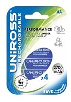 Uniross 4 x AA 2700mAh Performance Batteries
