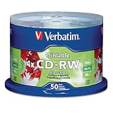 Verbatim CD-RW Discs 700MB/80min 4x Spindle Silver 50/Pack Optimal Printing Surface