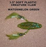 3.5 Soft Plastic Creature Claw - Watermelon Green (10 Pack)