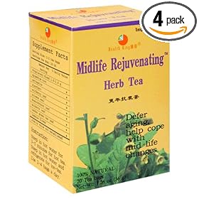 Health King  Midlife Rejuvenating Herb Tea, Teabags, 20-Count Box (Pack of 4)