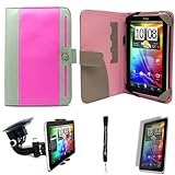 Pink Gray Protective Slim and Durable Professional Faux Leather Portfolio C ....