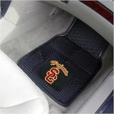 USC Trojans Black 2-Piece Vinyl Car Mat Set