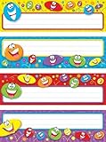 Trend Enterprises T-69903 Smiley Faces Name Plates Variety- Pack Of 4 Designs 32 Plates