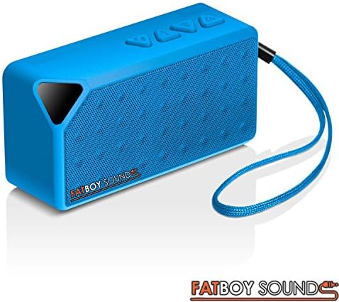Fatboy Sounds Bluetooth Speaker - 6 Hours Battery - Built-in Mic for Hands Free Speakerphone - 33 Foot Range up - Rechargeable &amp; Removable Lithium Ion Battery - Wireless - Mini Size Speaker AUX Line in &amp; Microsd Card Slot Allows Audio Music Playback works with Iphone Iphone6 6plus, 6+ 6, 5s 5c Samsung Galaxy S5, Active, S4, Note 4, Lg G3, HTC One M8, Other Smart Cell Phones and Most Bluetooth Enable Devices, tablets , Laptops , Desktops Designed by Musicians For The Most Discerning Audiophile