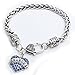 Godyce Cheer Faith Believe Firefighter Niece Heart Bracelet - Crystal with Gift Box