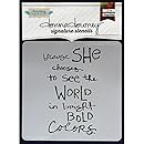 Donna Downey Stencils, She Chooses, 8.5 by 8.5-Inch