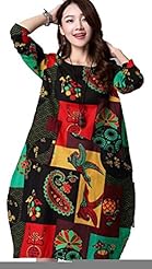 Spring Winter Cotton/Linen Sweater Long Sleeves  Dress