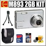 Kodak Easyshare M893 8.1MP Digital Camera (Silver) + 2GB Accessoy Kit