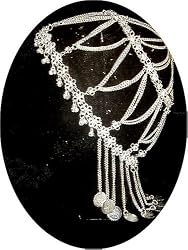 Silver Metal Headpiece with Coins