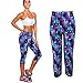 Shensee Women High Waist Fitness Yoga Sport Pants Printed Stretch Leggings (XL, Purple)