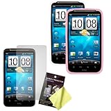 Two Silicone Cases / Skins / Covers (White, Light Pink) & LCD Screen Guard  ....