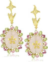 Azaara "Romantic" Quarzo Rosa Earrings