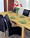 Ashley EXTENDING OAK DINING TABLE & 6 LEATHER CHAIRS