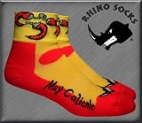 SS series, Muy Caliente, red/yellow, anklet sports cycling biking hiking running socks