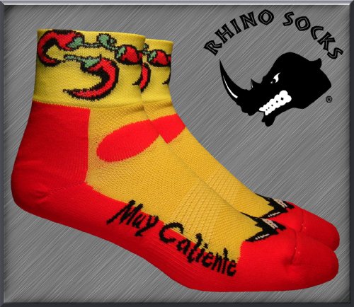 Buy SS series, Muy Caliente, red yellow, anklet sports cycling biking hiking running socks