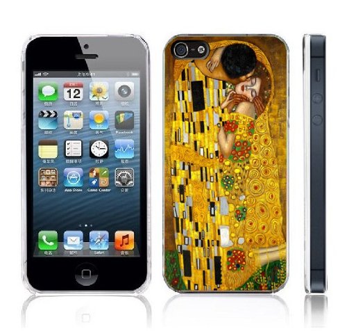 The Kiss Gustav Klimt - iPhone 5, 5s Hardshell Fine Art Cover by BrainyCaseTM