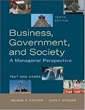Business, Government and Society: A Managerial Perspective, 10th edition
