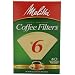 Melitta Cone Coffee Filters, Natural Brown, No. 6, 40-Count Filters (Pack of 12)