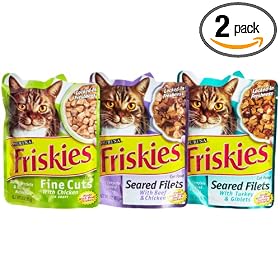 Friskies Poultry Favorites Cat Food 3-Flavor Variety Pack, 3-Ounce Pouches (Pack of 24)