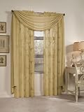 Review   / Solid Color Window Curtain Panel - Semi-Sheer with Ribbon Embellishment