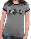 San Antonio Spurs Swarovski Crystals Women's Ringer T-Shirt