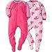 Gerber Little Girls' Toddler 2 Pack Blanket Sleepers, Cats, 2T