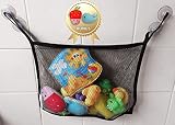 Jet Storm Babies + Shower Toys Organizer + Bathtub Toy Organizer Storage + Black + 4 Extra Strong Suction Cups + 2 Bonus Bath Toy Sponges