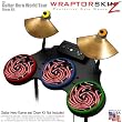 Alecias Swirl 02 Red Skin by WraptorSkinz fits Guitar Hero 4 World Tour Drum Set for Nintendo Wii, XBOX 360, PS2 & PS3 (DRUMS NOT INCLUDED)