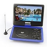 9.5 inch Portable DVD EVD VCD CD MP3 MP4 Player TV Game CD (300 Games) (9.5 blue)