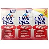 Clear Eyes Maximum Strength Redness Relief, .5 Fluid Ounce (Pack of 6) , Clear -ewrj