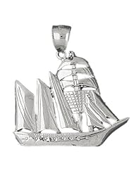 Clevereves 14K White Gold Pendant Pirate Ship 7.9 - Gram(s)