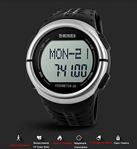 KANO BAK Heart Rate Monitor Calorie Pedometer Boy Girl Men Women Sport Waterproof Digital Watch Orange