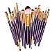KissU 15pcs Makeup Brush Set tools Make-up Toiletry Kit Wool Make Up Brush Set (purple)