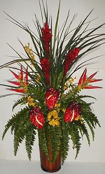 45" GIANT Tropical Torch Ginger & Antherium