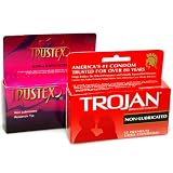 Trojan Trustex Non Lubricated Latex Condoms, 12 Count