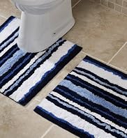 Nautical Stripe Bath & Pedestal Mats [T36-9035M-S]