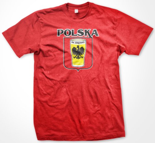 Polska Na Zdrowie Mens Polish T-shirt, Poland Beer Glass Design Tee Shirt