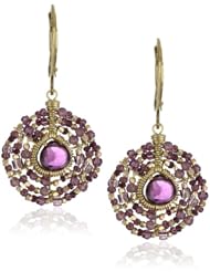 Dana Kellin "Bordeaux Mix" Timeless Heart-shape Drop Earrings