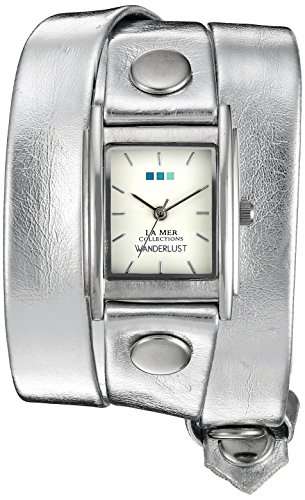 La Mer Collections WANDER LUST 00001 0.5mm Leather Synthetic Silver Watch Bracelet