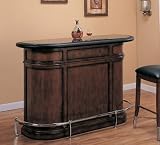 Bar w. Black Marble Top, Leather Trim and Foot Rest