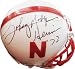 Johnny Rodgers Nebraska Cornhuskers Autographed Mini Helmet with Heisman 72 Inscription