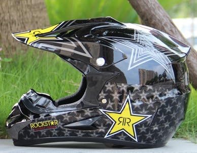 Aza2 ATV Sport Offroad Motocross Helmet Black Dot Tk0009 (Medium)