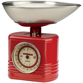 Typhoon Vintage Kitchen Scales, Red