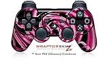 Sony PS3 Controller Skin Alecias Swirl 02 Hot Pink