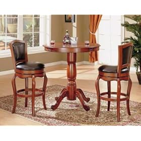 Three Piece Cherry Finish Bar Set by 