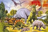 Poster Dinosaurs - Größe 91,5 x 61 cm - dinosaurier tyrannosaurus rex stegosaurier Maxiposter
