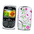 RIM BlackBerry Gemini Curve 8520 & 8530 (T-Mobile/ AT&T) Crystal Silicone Image Skin Case Flower Lovers' Design