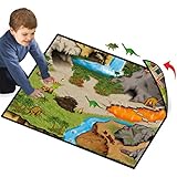 Neat-Oh! Dinosaur Prehistoric World 2-Sided Playmat w/ 2 Dinos