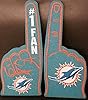 NFL Foam Finger, Miami Dolphins, New