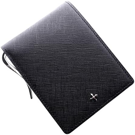 Hybrid Money Clip Wallet Personalized Custom Genuine Leather Bifold Money Clip HMC 01 Black